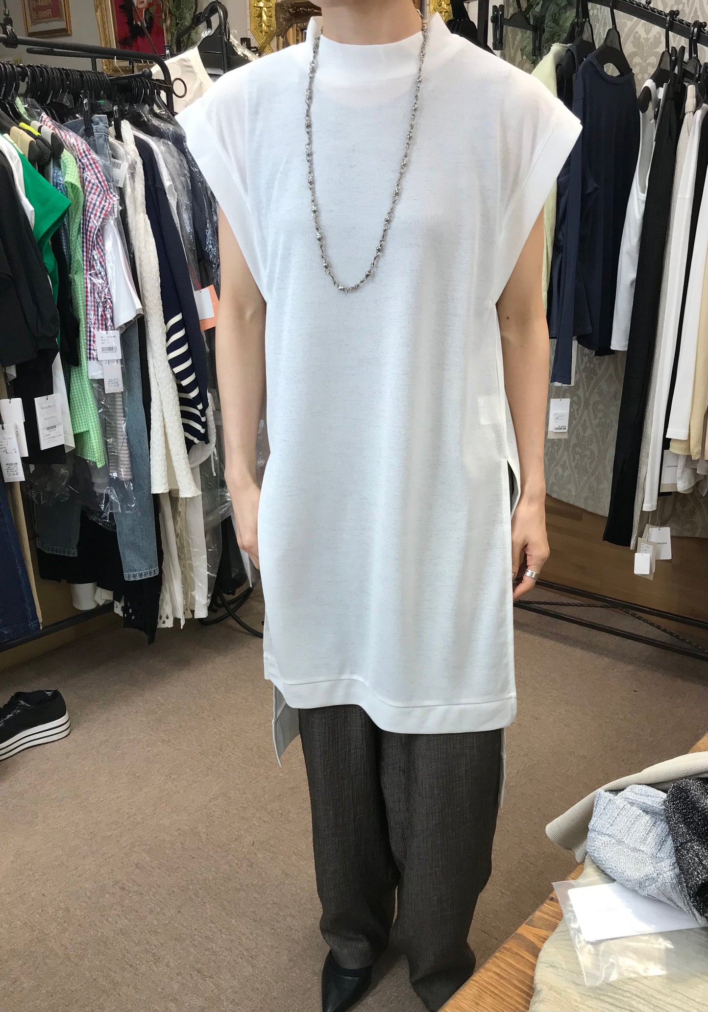 PRIORITYノースリニットロングTP