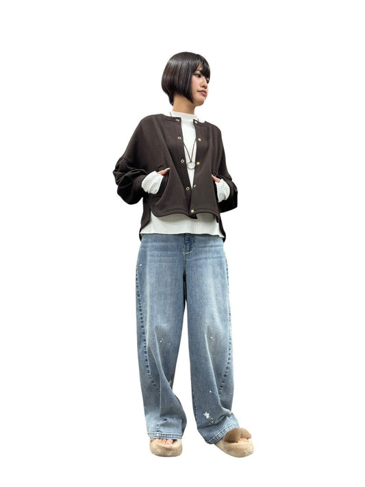 【予約商品11月末〜12月初】ayane 接結天竺ウォームカーディガン