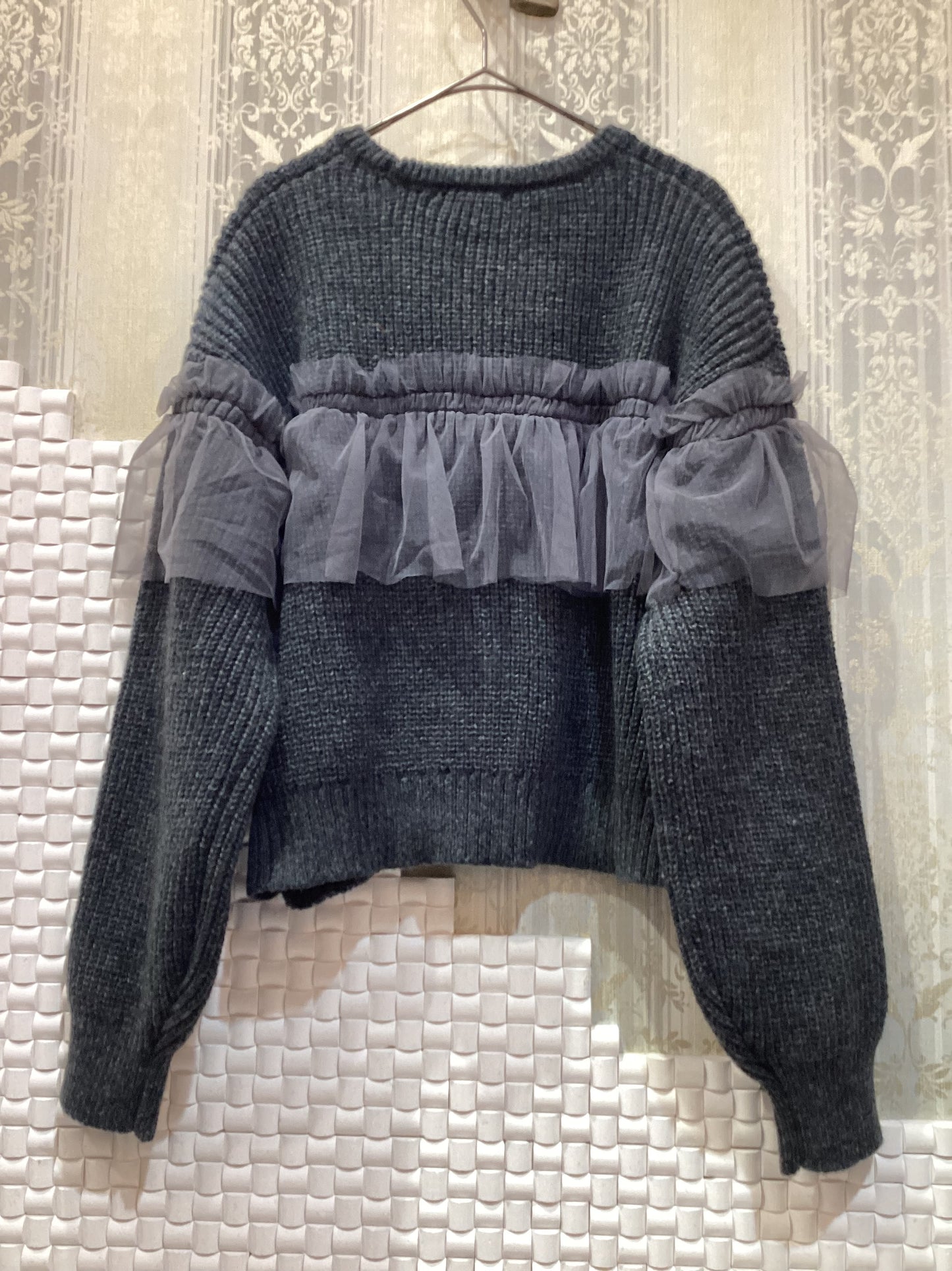 ◯畦編みチュールフリルPO