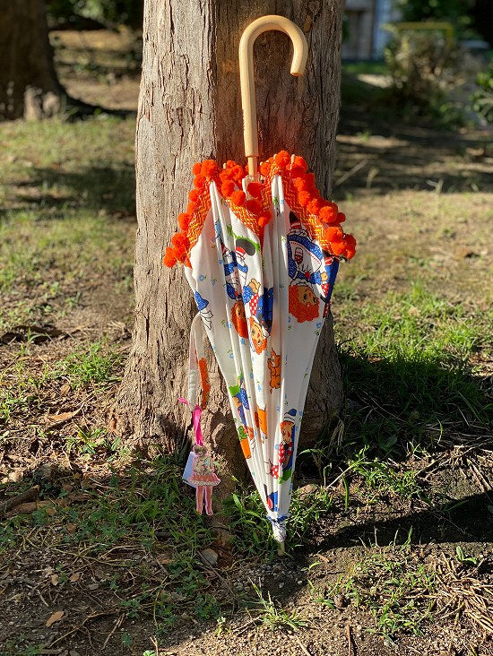 nuts 日傘 ポンポン大【本体価格+送料770円込み】