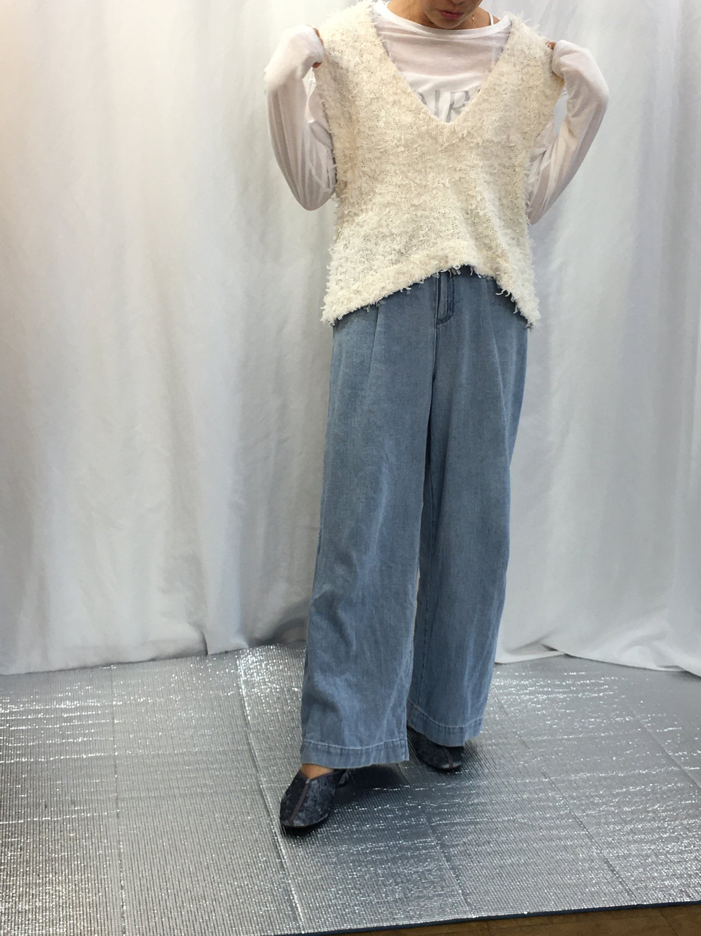 ☆チュールフリンジベスト