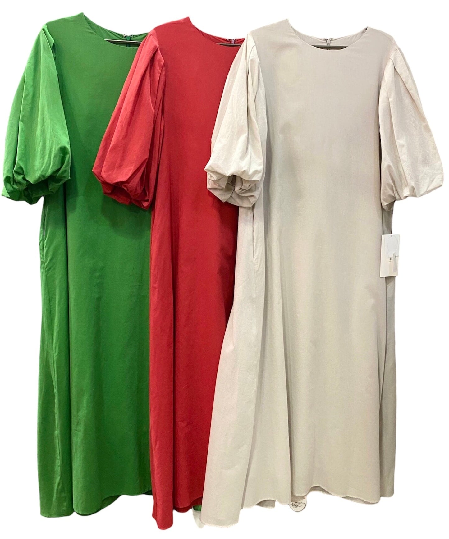 ☆【SALE】CLOCHE袖ボリューム綿ワンピース