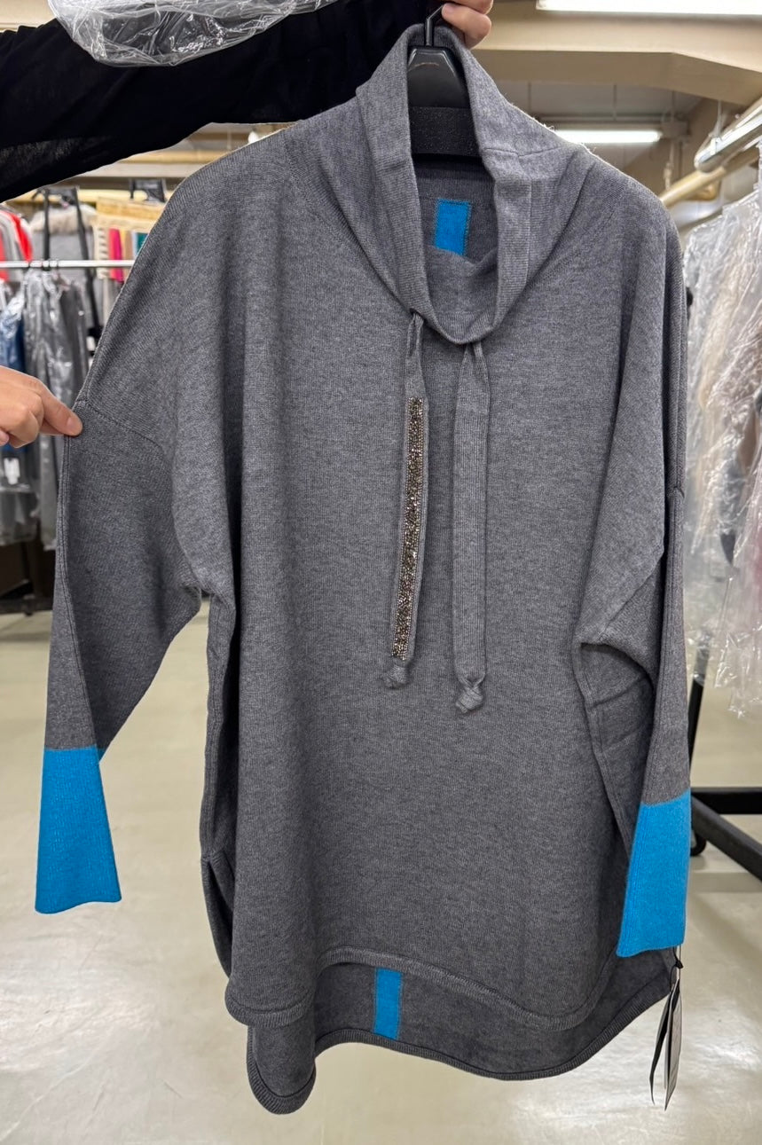 BLUE FRONCE ドロストスパンコールKNIT