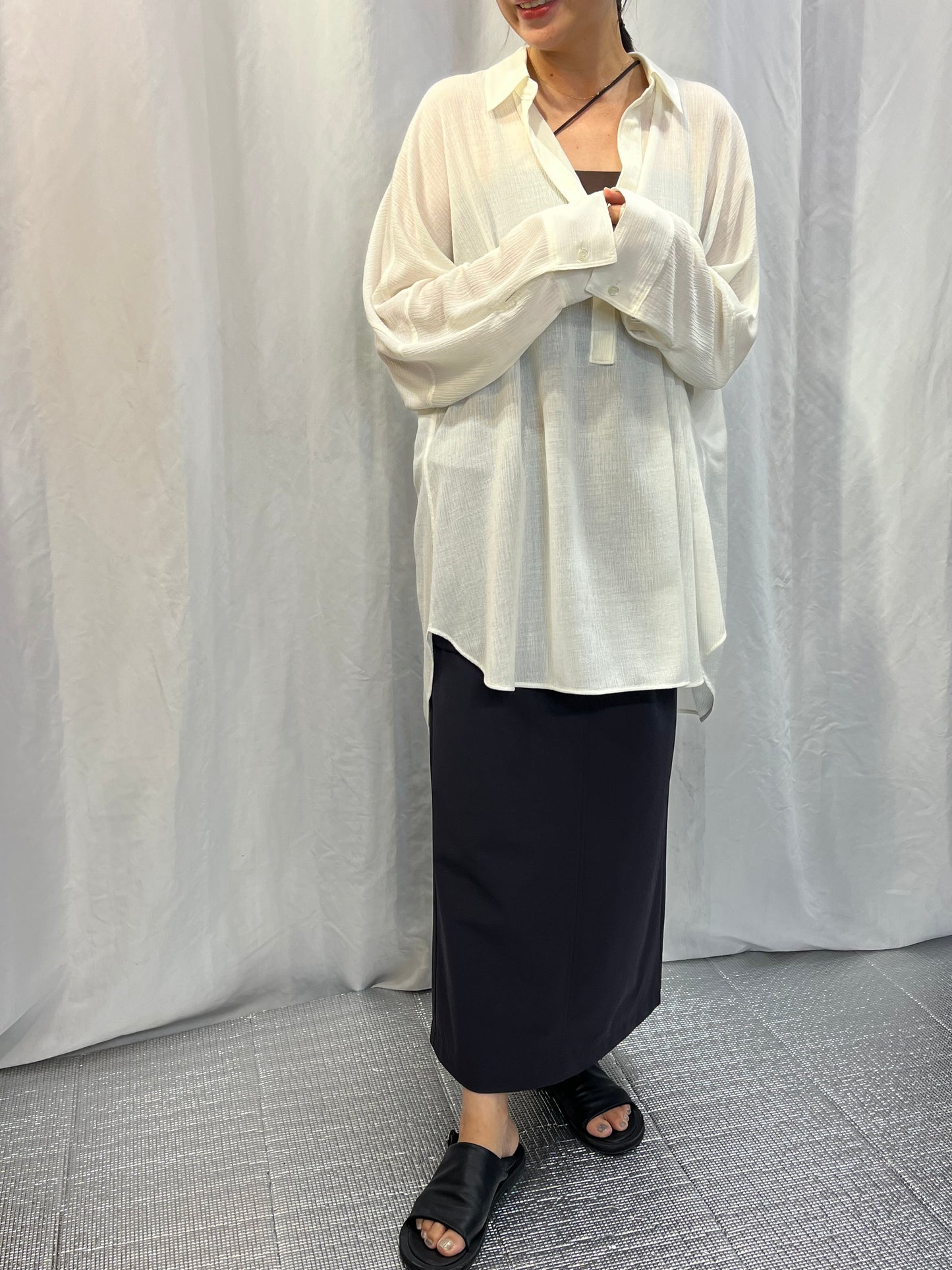 ☆cafuneクレープスキッパーブラウス