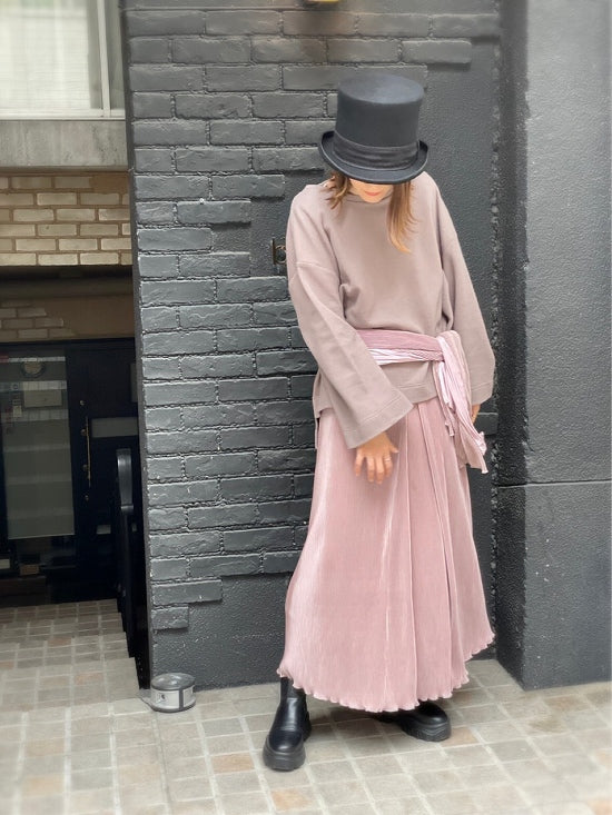 M.H プリーツ切替バックリボンTシャツ【次回使える3000円クーポンつき】