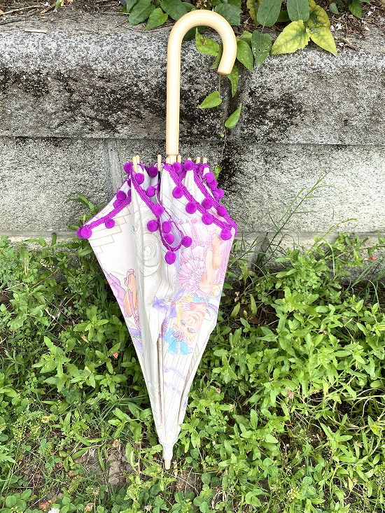 nuts 日傘 ポンポン小【本体価格+送料770円込み】