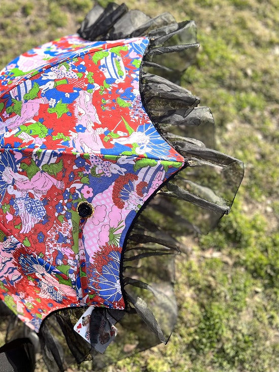 nuts日傘 オーガンジーフリル【本体価格+送料770円込み】