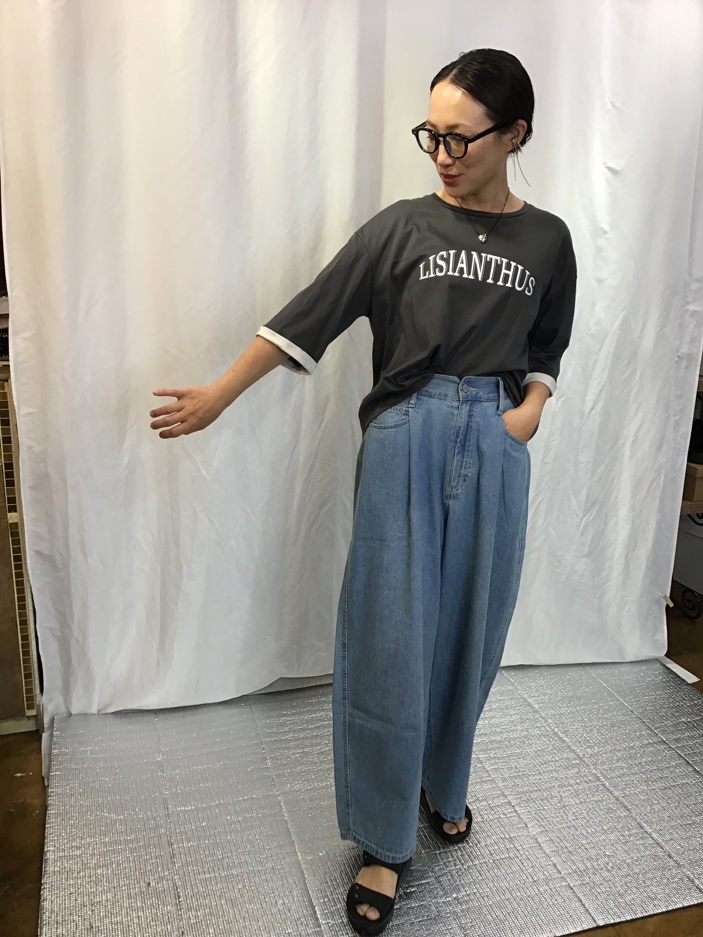 ☆sale qtume バイカラーロゴT