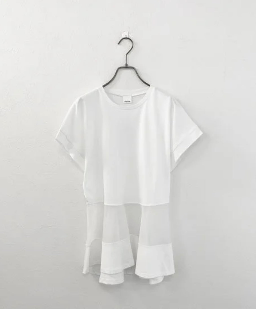 【9月10日再入荷】Vingtrois ペプラムシアーTシャツ