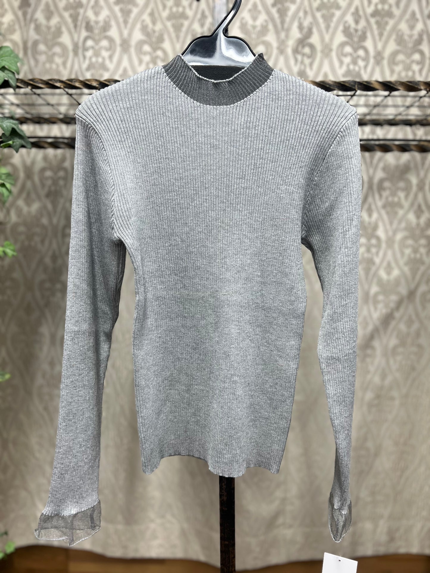 シアーラメ切替リブニットTOPS