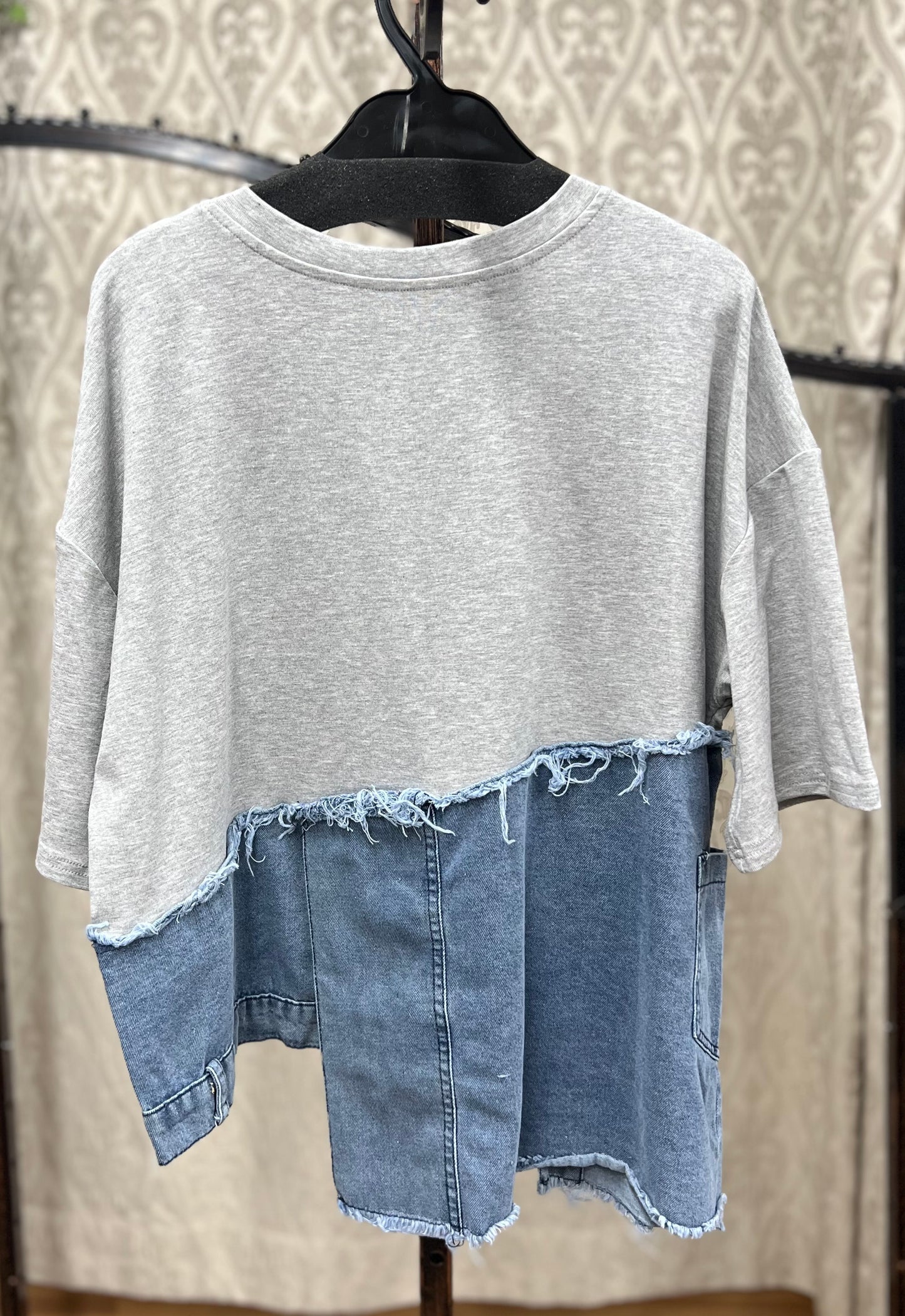 デニム切替Tシャツ