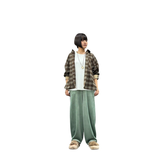 【予約商品11月末〜12月初】ayaneボンバーコーデュロイバレルレッグパンツ