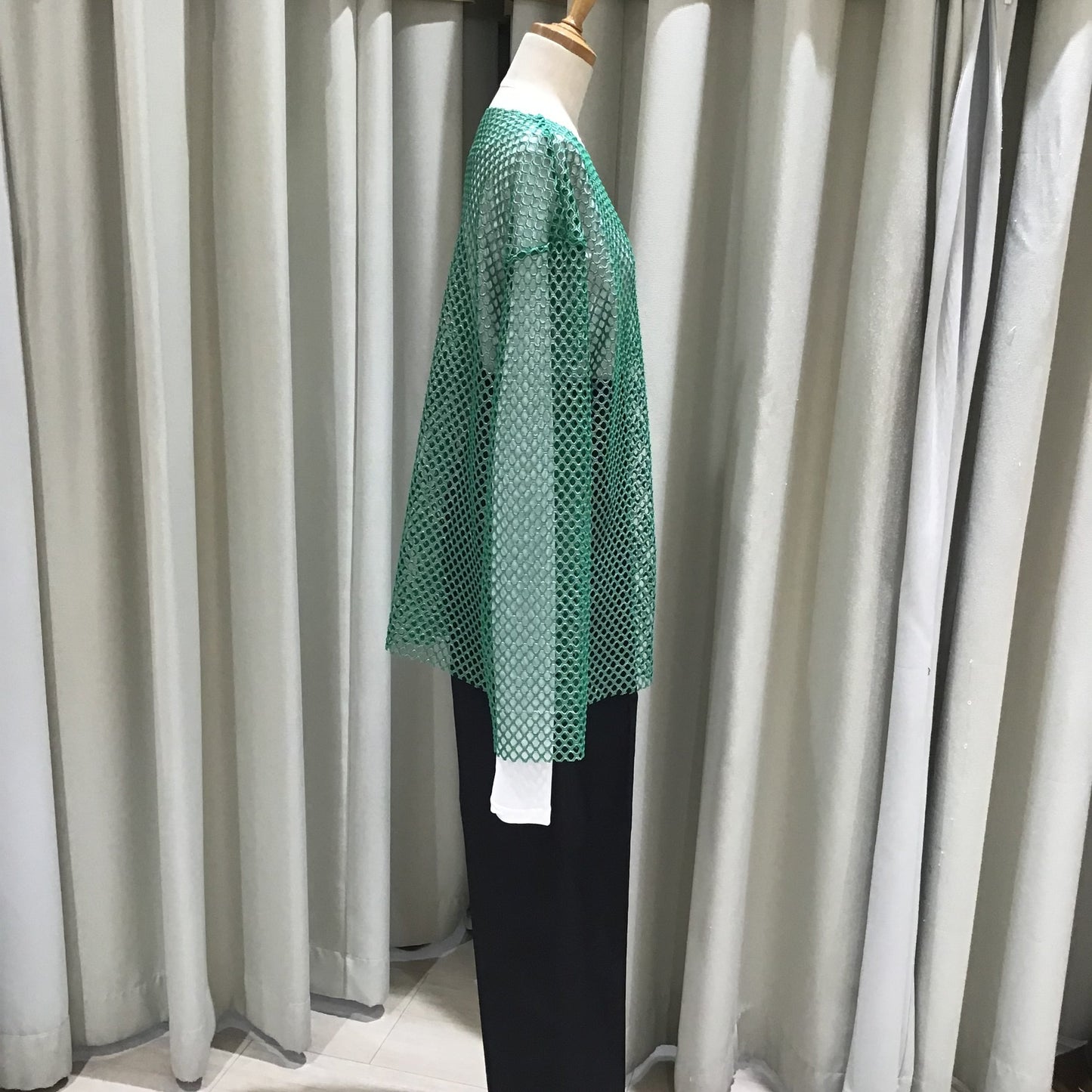 ◎jouetie メタリックメッシュトップス
