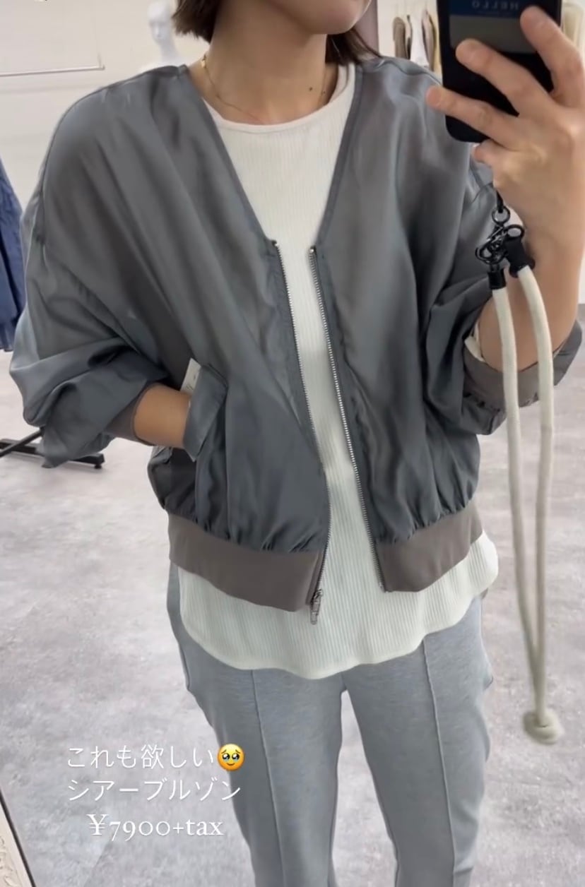 ☆vingtroisシアーVネックブルゾン