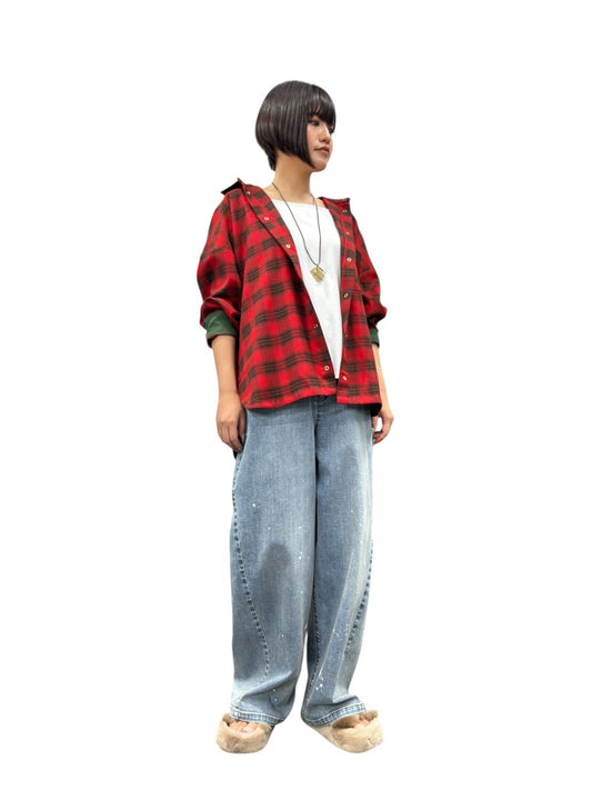 【予約商品11月末〜12月初】ayane 微起毛チェックシャツ