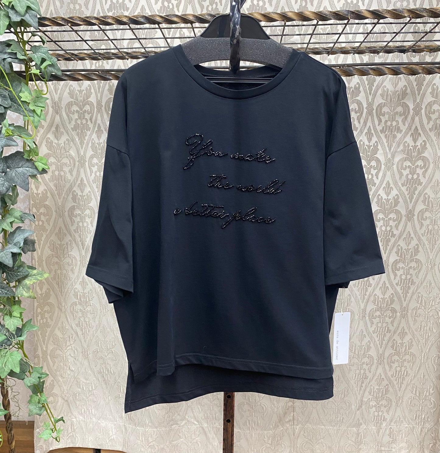 ☆epidemique ビーズ刺繍ロゴTシャツ