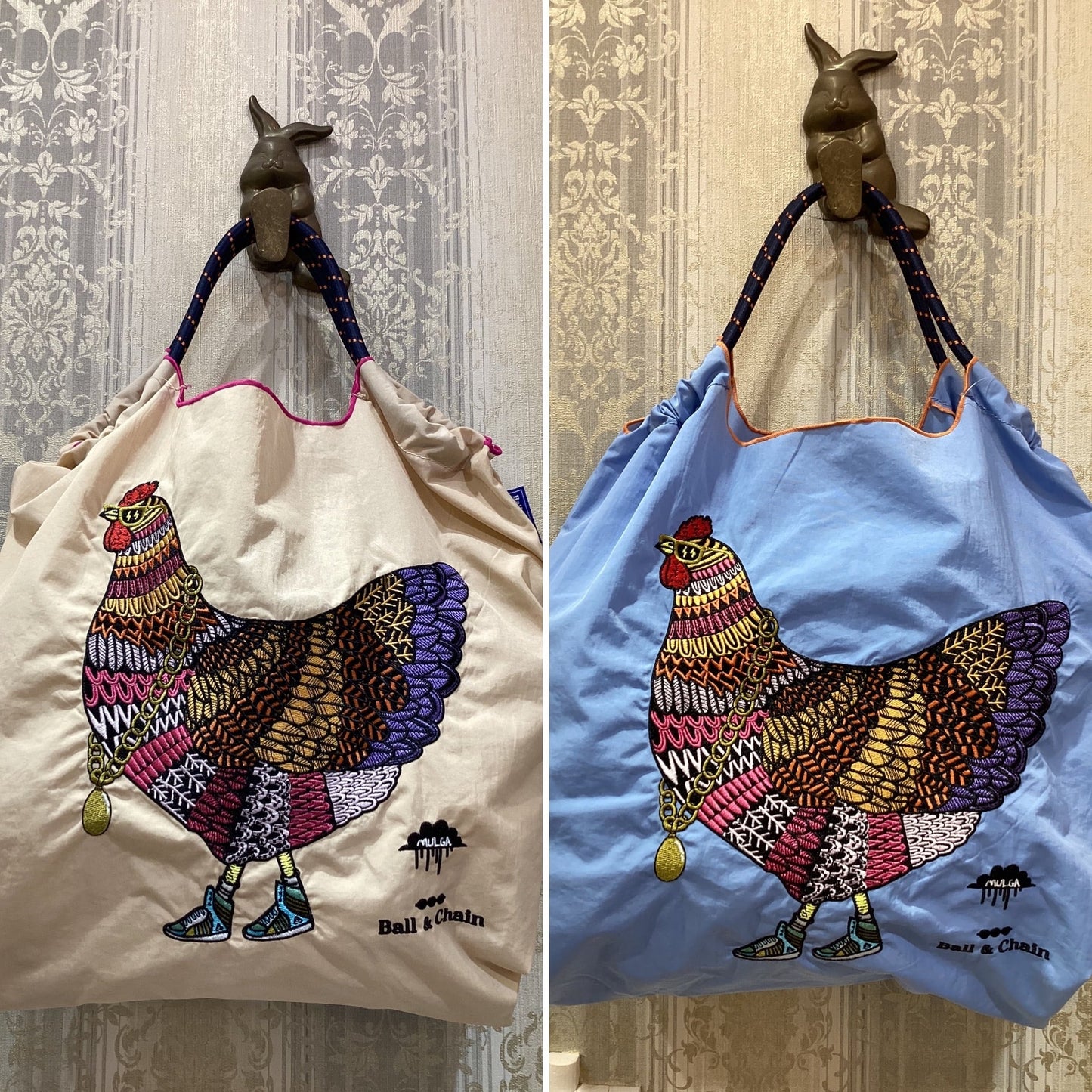 ◯ball&chain エコバッグ M.CHICKEN (Mサイズ)
