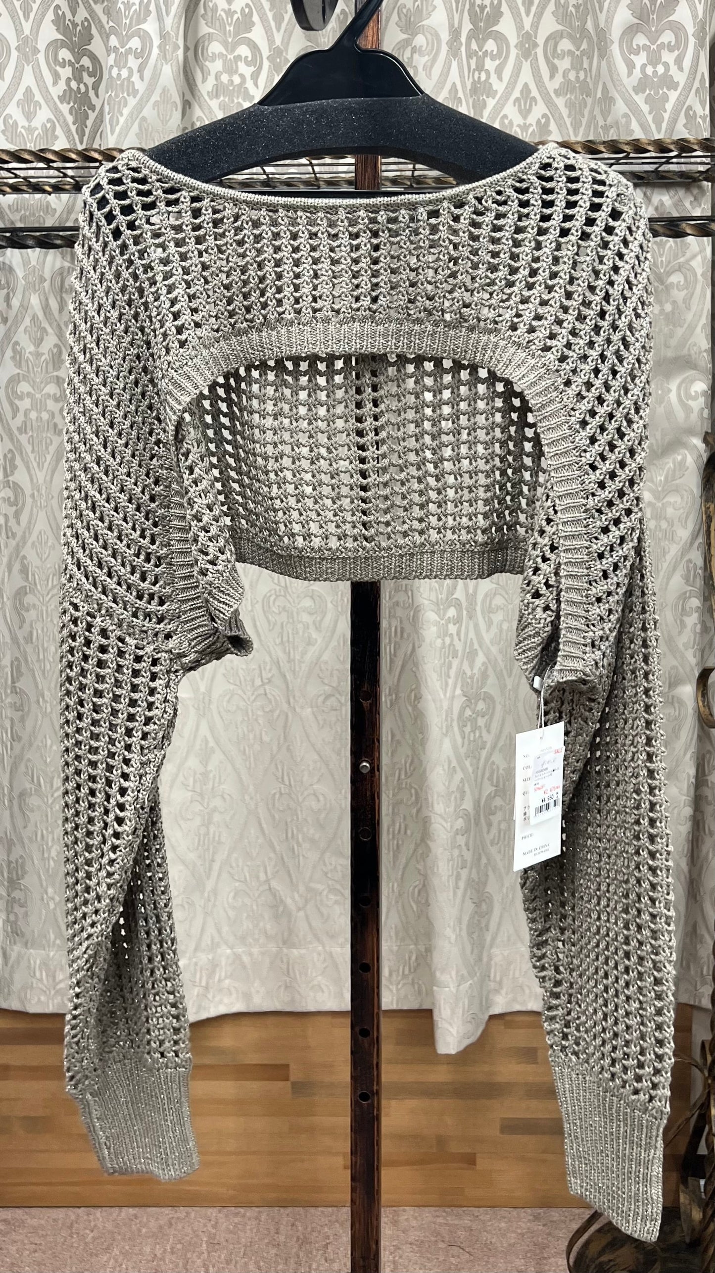 ラメ入りメッシュ編みスーパーショートPO