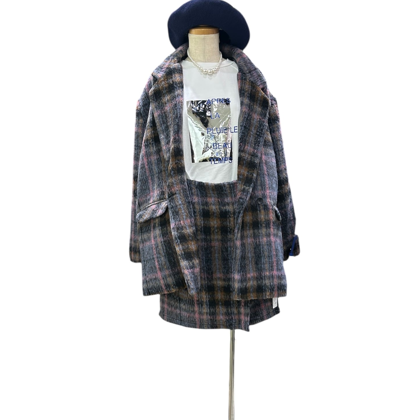 ◎シャギーチェックミニSK