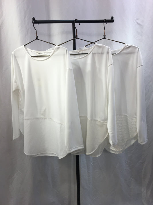 ☆LE MELANGE裾切替ジョーゼットTP