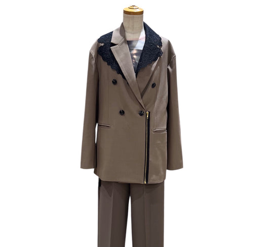 ◎Eimee Law レースカラーテーラードZIP JK