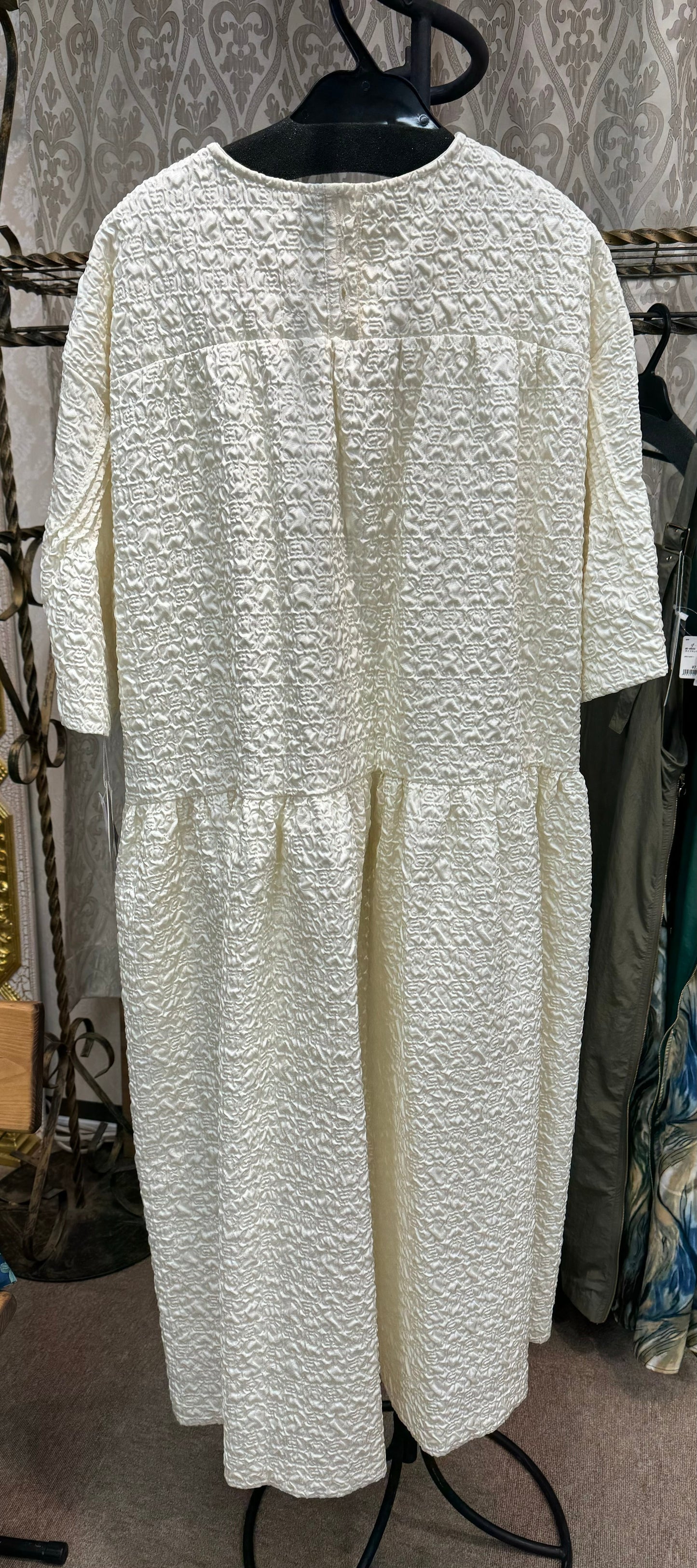 ふくれジャガードワンピ