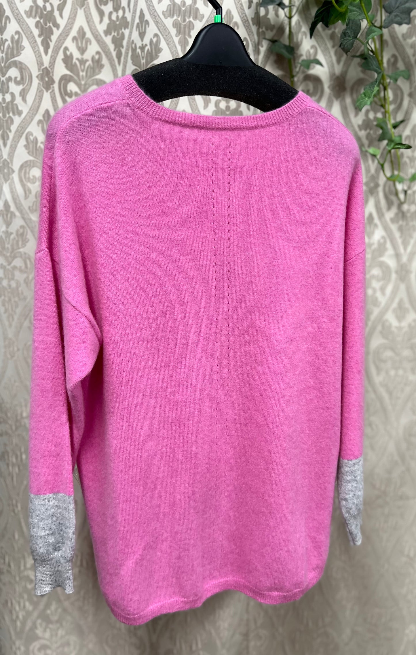 BLUE FRONCE 袖配色カシミヤニットTOPS