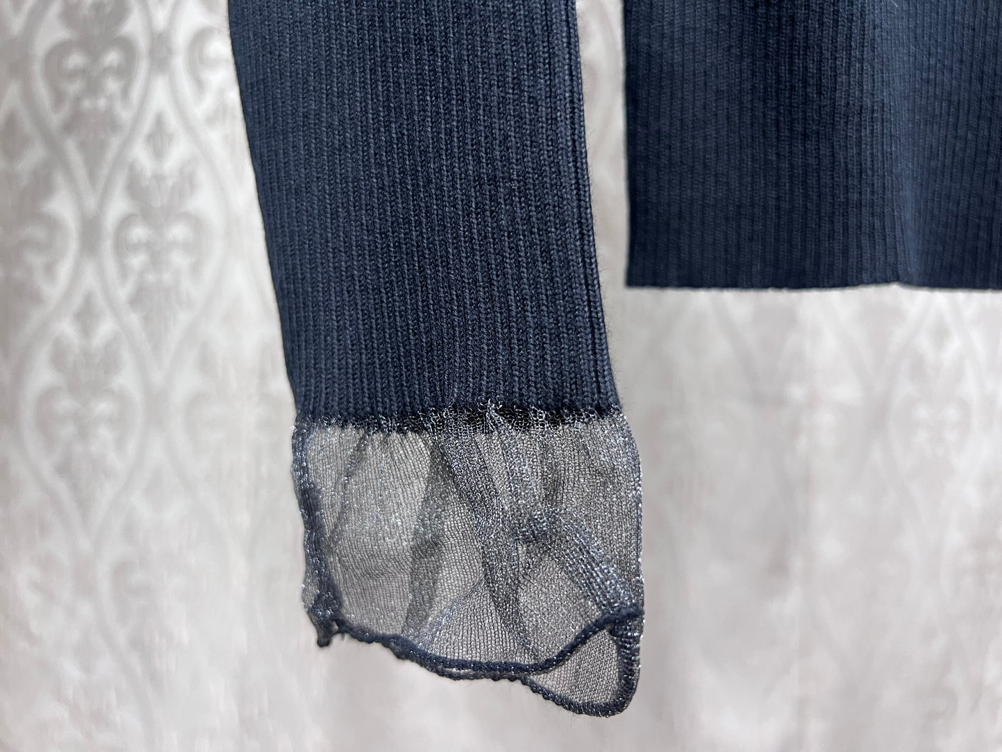 シアーラメ切替リブニットTOPS
