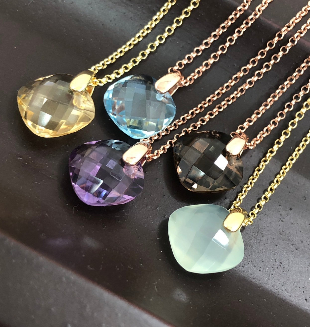 couleurコロルシトリンネックレス/K18YGコーティング