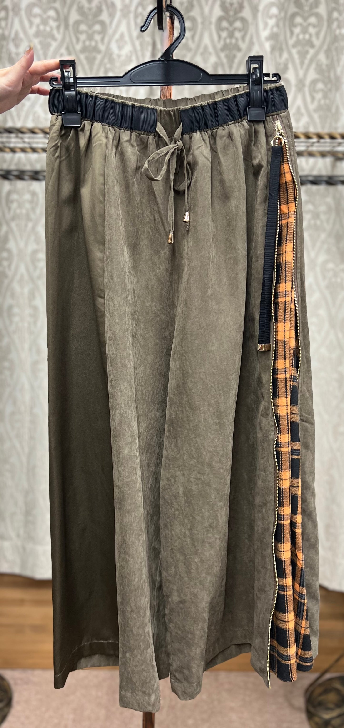 サイドチェックロングZIPパンツ