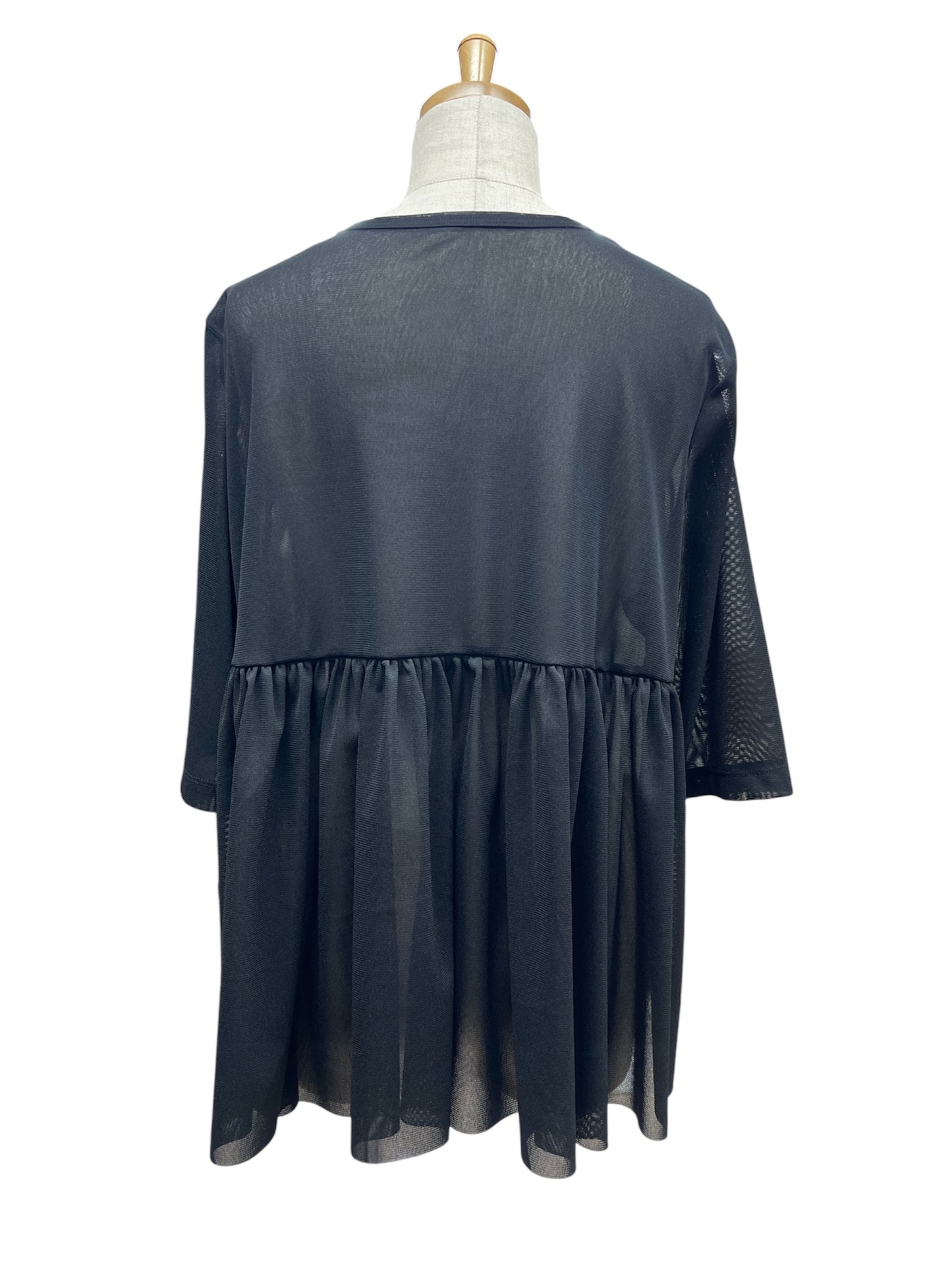 ATELIER SIX カラーワイドメッシュギャザーPO