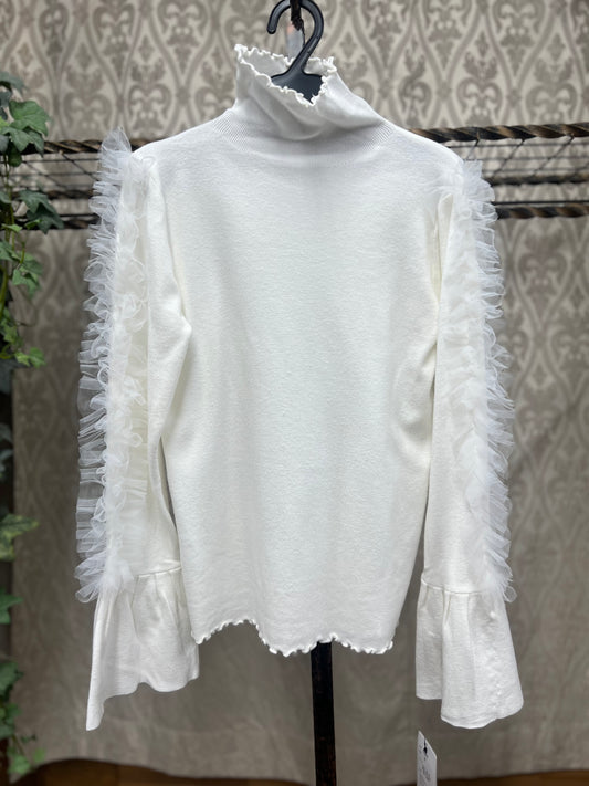 袖チュールリブニットTOPS 売り切れの場合10月15日午後に再入荷予定