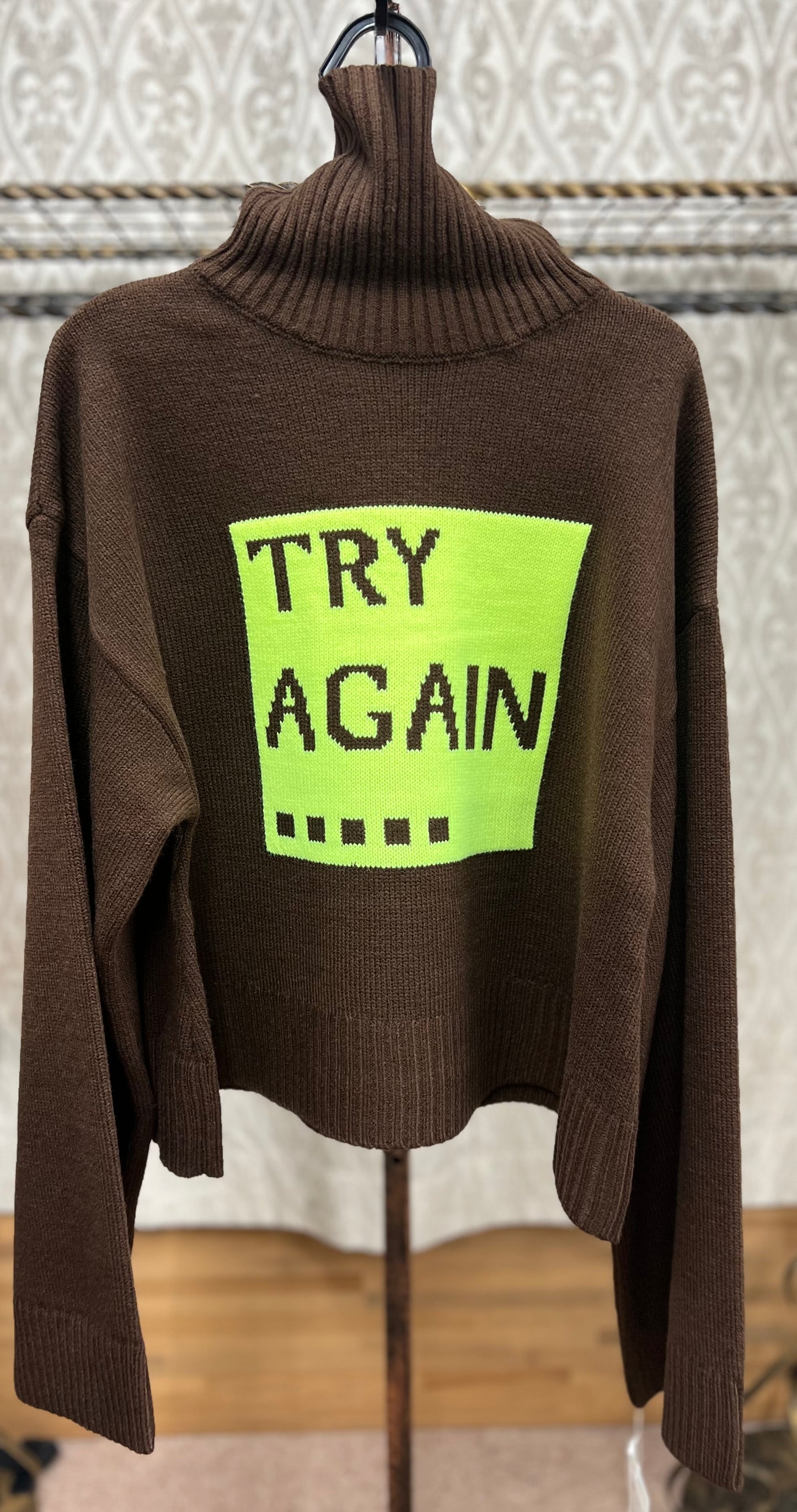 DOS DIOSAS ロゴネオンタートルセーター