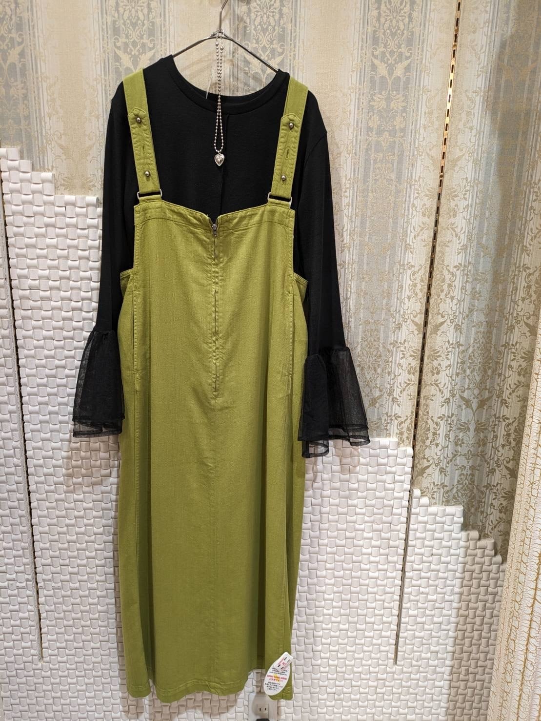 ◯【ANTGAUGE】カラーサロペットスカート
