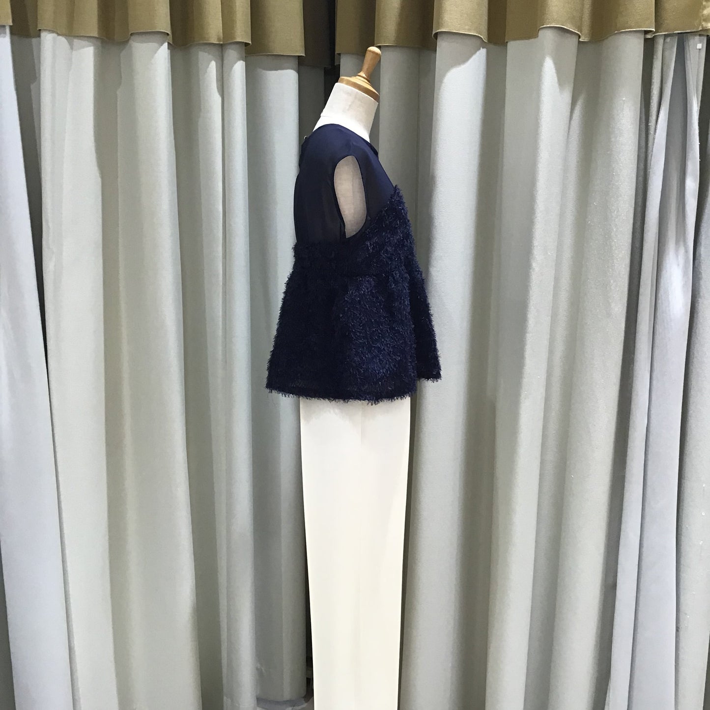 ◎DOLLUPOOPS フリンジジャガードビスチェレイヤードtops