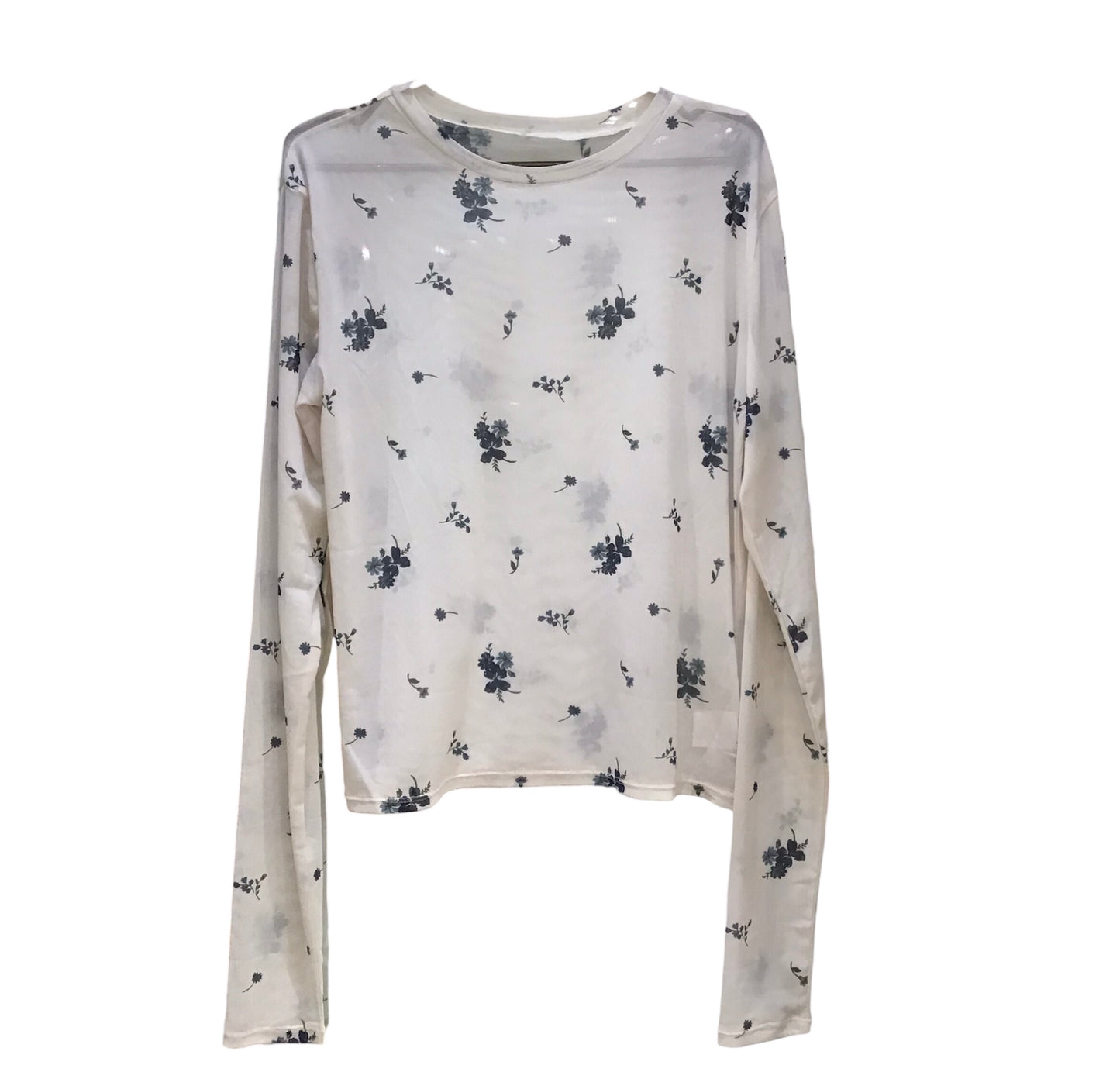 ◎小花柄シアークルーネックPO