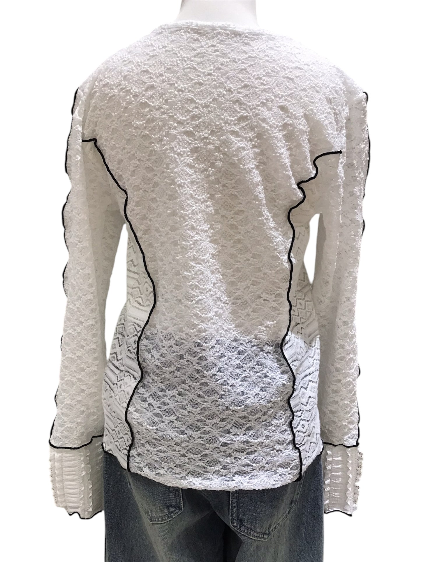 ◎4TEXシュリンクレースメロウトップス