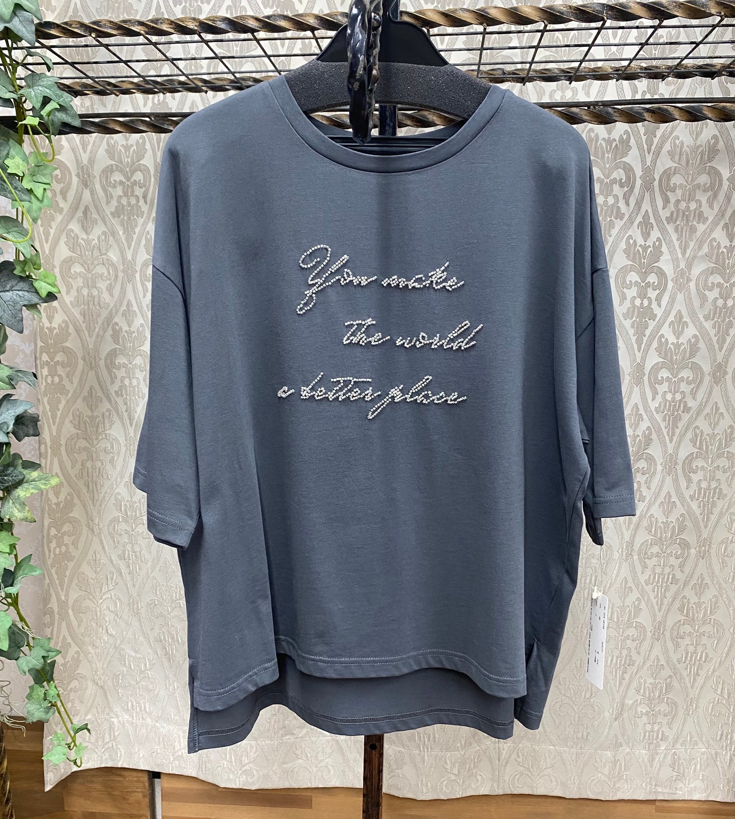 ☆epidemique ビーズ刺繍ロゴTシャツ