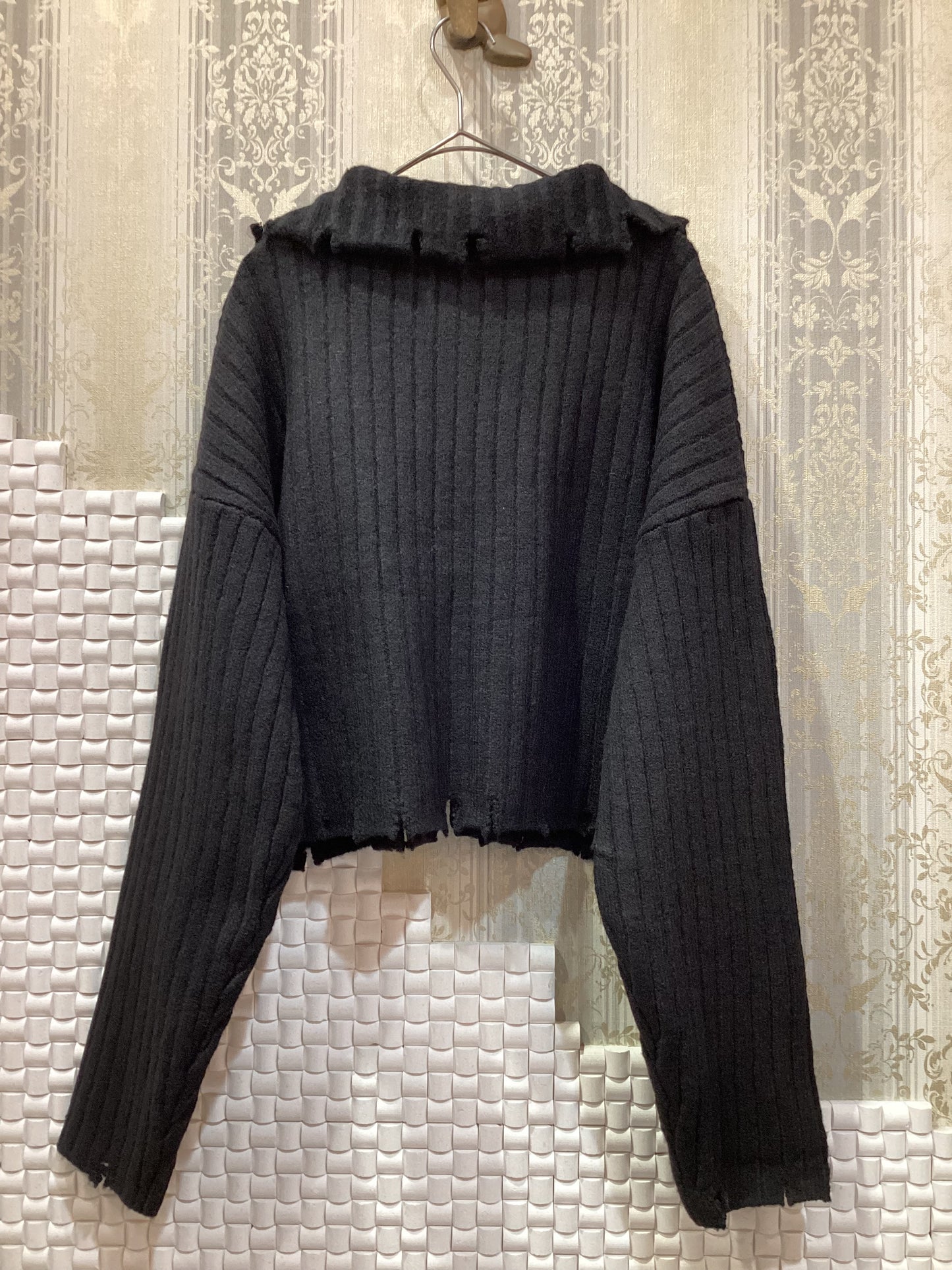 ◯ダブルZIPダメージハイネックPO
