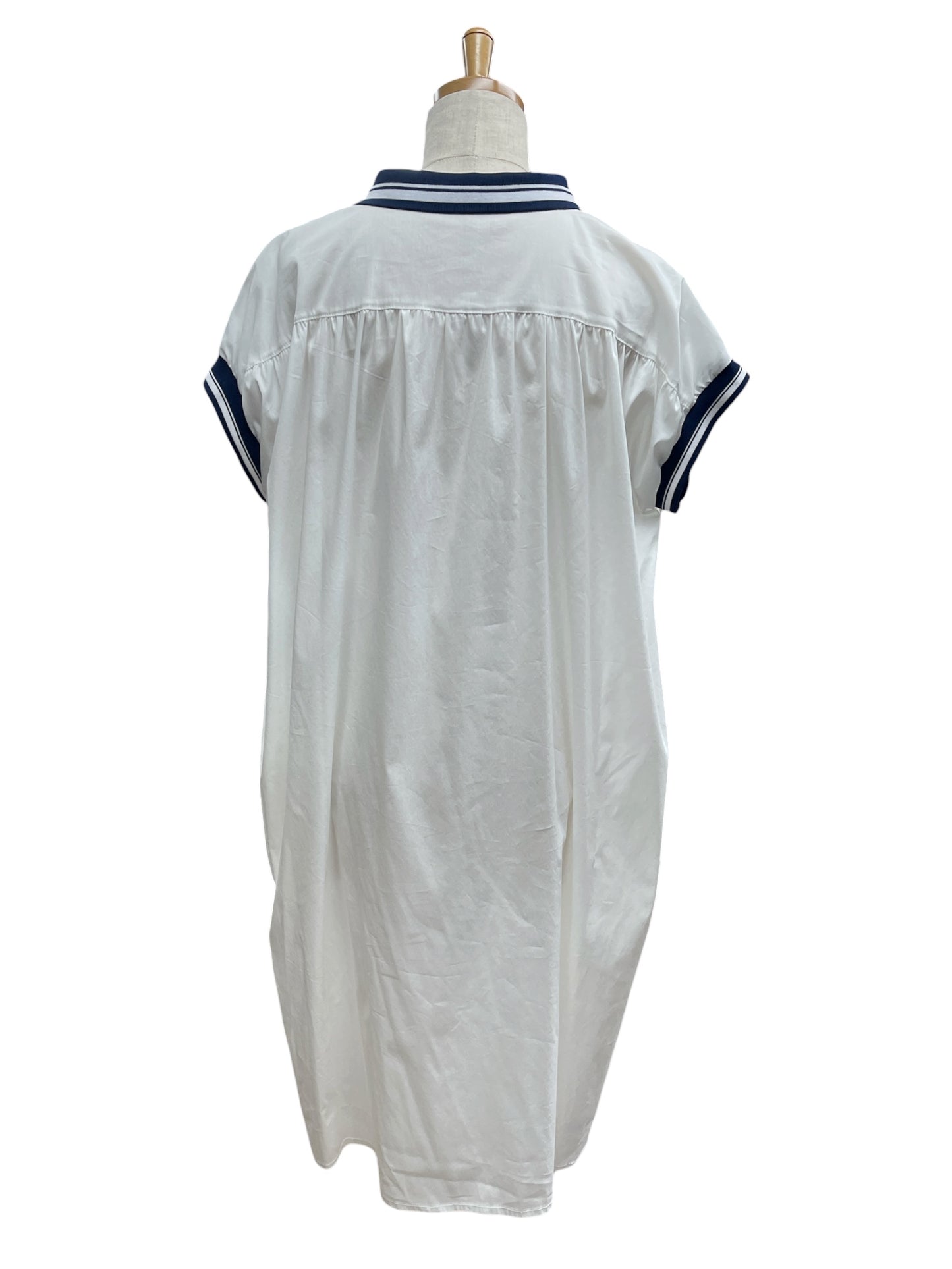 EGLANTINE ポロ衿チュニックブラウス