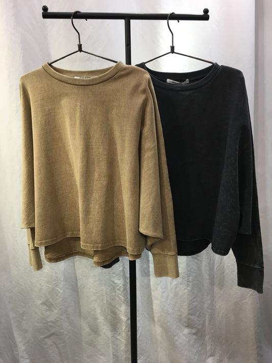 ☆RILATO ピグメント加工クロップドロンT