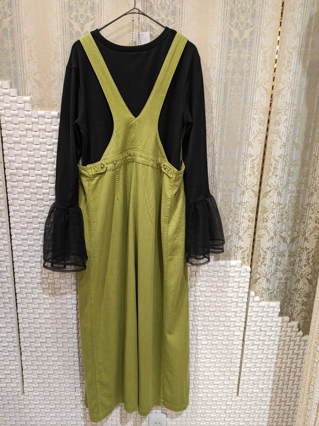 ◯【ANTGAUGE】カラーサロペットスカート