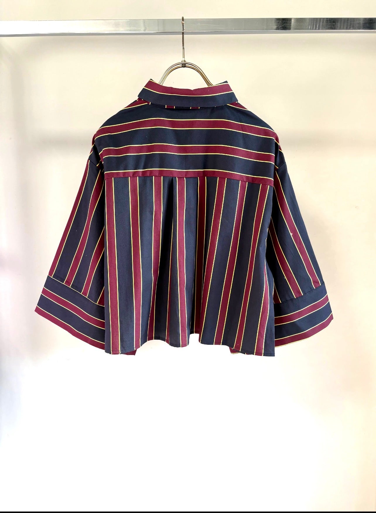 予約 MARGAUX VINTAGE レジメントストライプブラウス【即日決済で次から使える10%還元クーポンがもらえます】