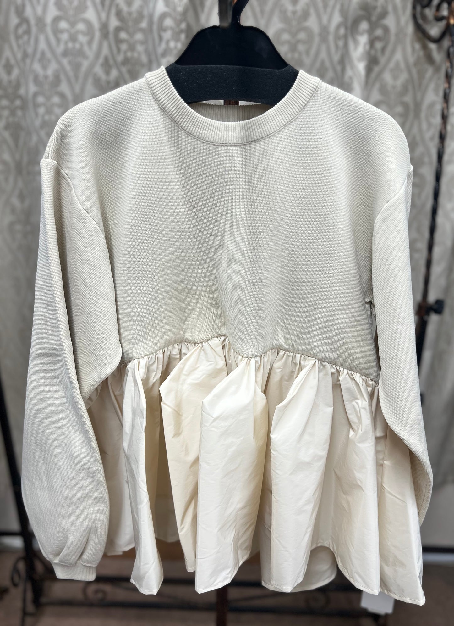 【10月29日再入荷】Amuelle rosetta byエピデミーク 異素材切替ティアードTOPS