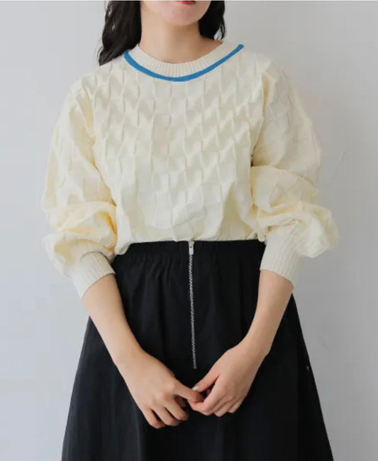 vingtrois ダンボールリンクス柄ニット