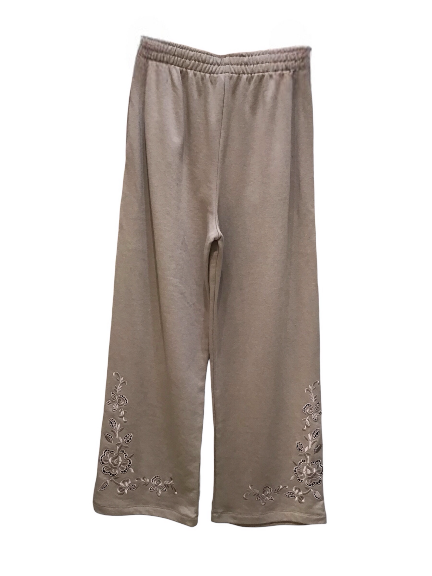 ◎フラワーカットワーク刺繍裏毛ルーズPT