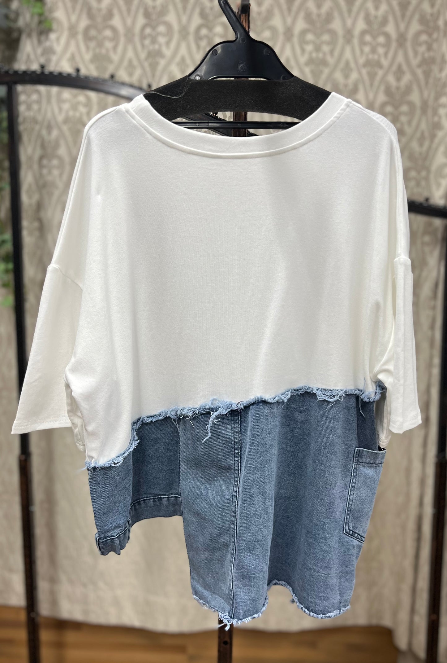 デニム切替Tシャツ