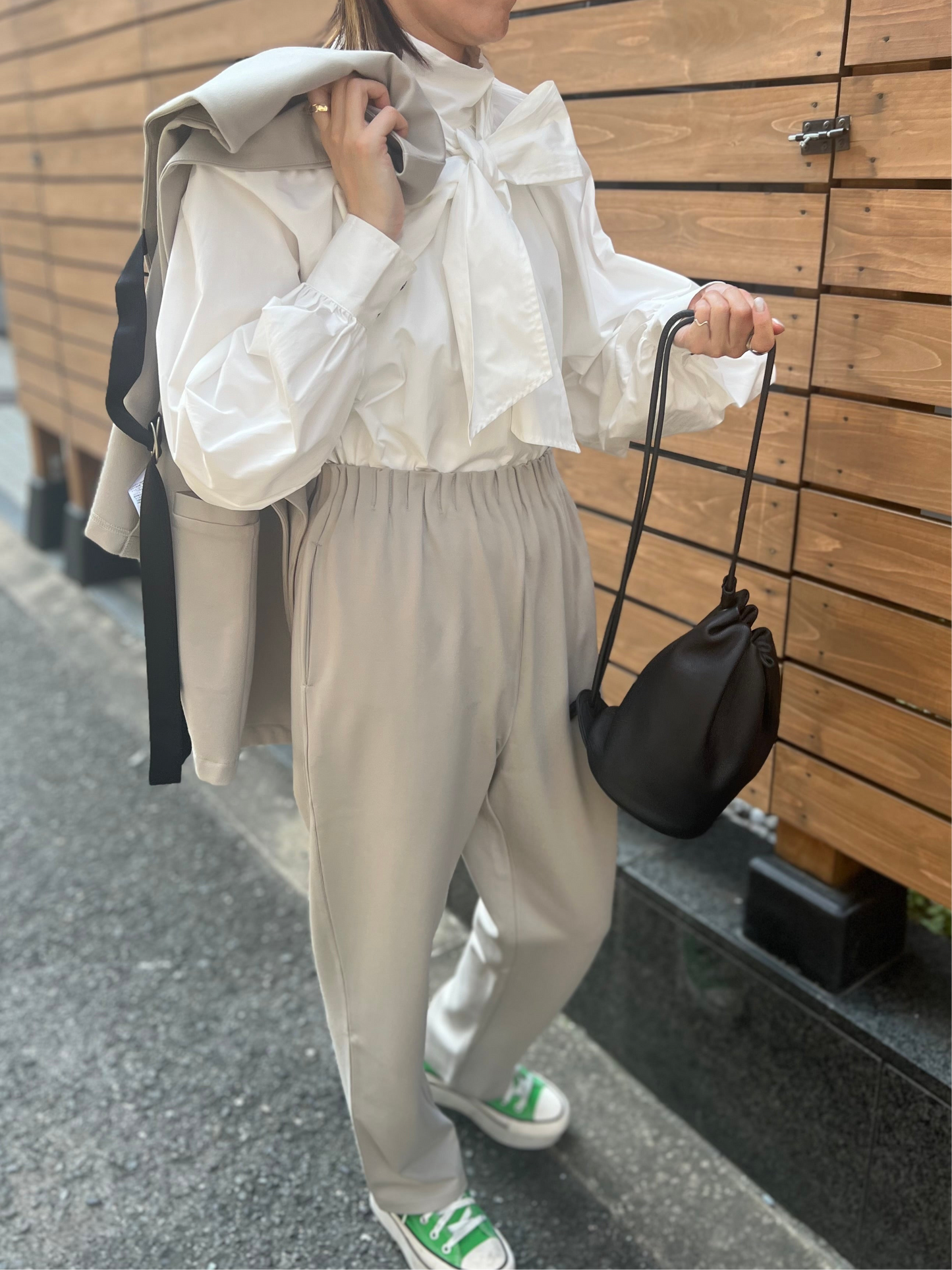 MH ポンチウエストタックパンツ