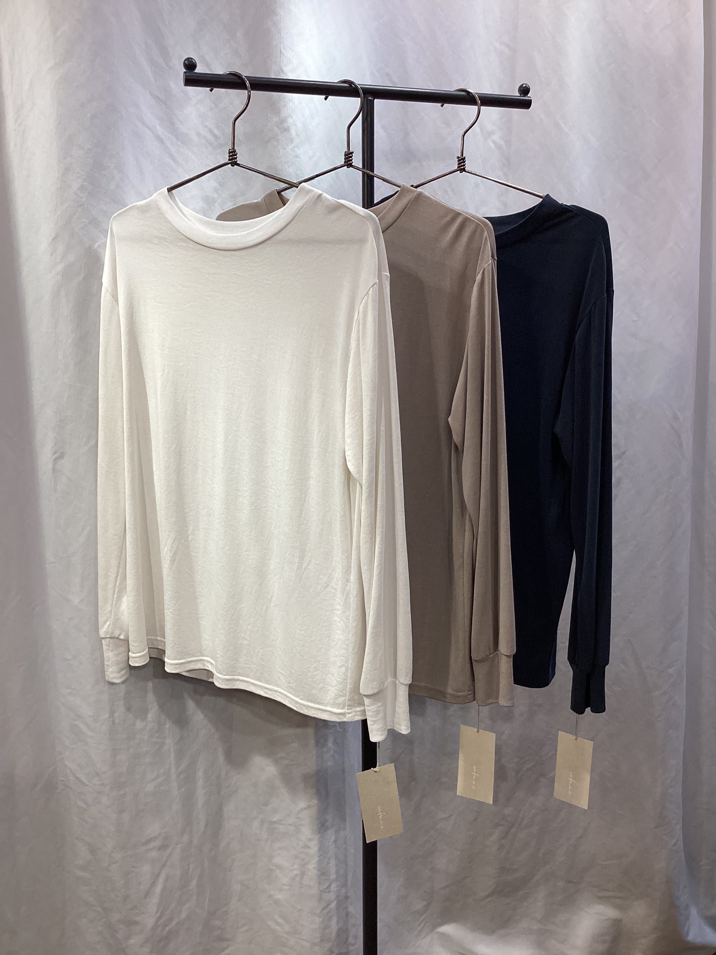 ☆フィブリルジャージークルーネックTOPS