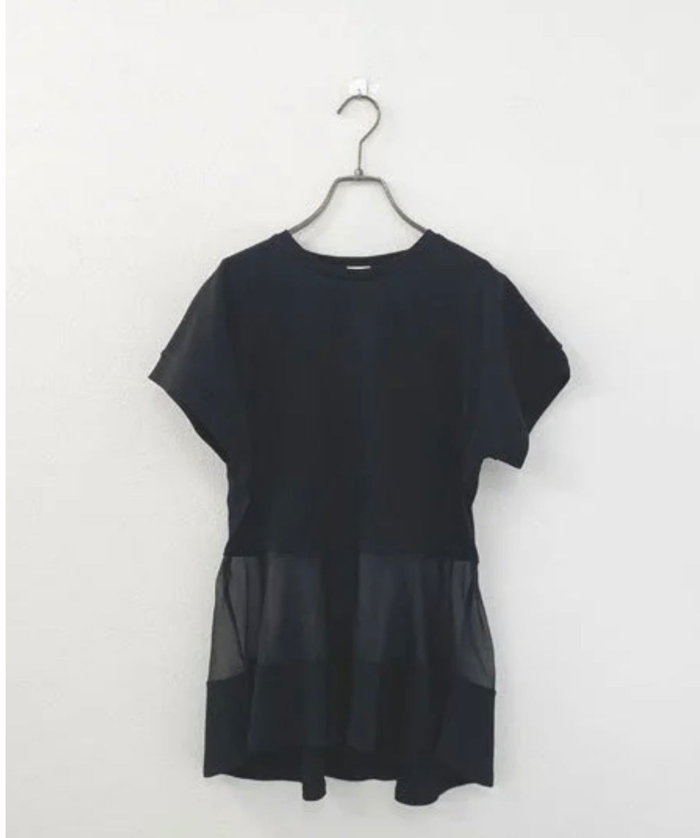 【9月10日再入荷】Vingtrois ペプラムシアーTシャツ